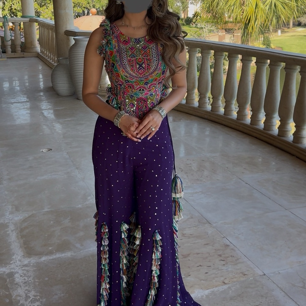 Payal Singal purple 2 piece sharara set